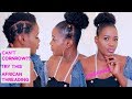 HOW TO AFRICAN THREADING IF YOU CAN'T CORNROW HAIR, HOW TO STRETCH HAIR WITHOUT HEAT