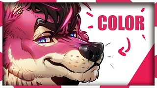 🔴HOW TO COLOR FURRY HEADSHOT FOR BEGINNERS STEP BY STEP ✨Art Tutorial Photoshop