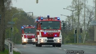 Brand Altenheim in Nürnberg - Anfahrt Einsatzkräfte