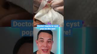 Crazy huge pop on this eyelid cyst | 208SkinDoc