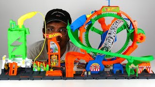Hot Wheels Ferris Wheels Whirl & Hot Wheels Super Charge Fuel Station Toy Videos for Kids