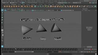 Comparing interpolation methods LinEuler, Slerp and Squad. Solution 1