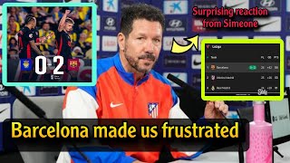 You won't believe what Simeone said after Barcelona's 2-0 win over Las Palmas in La Liga!