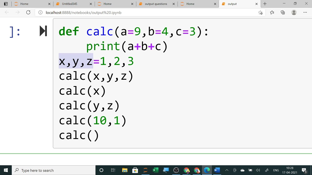 Parameters Python