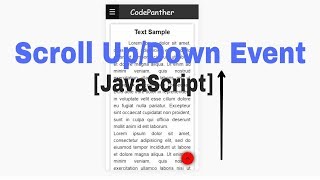 JavaScript Scroll | Scroll Down/Up Event | CodePanther