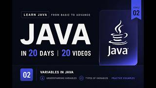 Java Variables & Data Types | Day 2 of 20 | Java Full Course for Beginners
