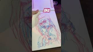 I think I picked the wrong red 😩 #art #arcane #jinx #powder #shorts #leagueoflegends #lol