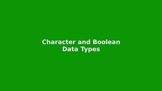 Chapter 3: The char and _Bool data types