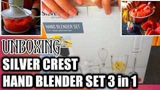 SILVERCREST HAND BLENDER SET UNBOXING | 3 IN 1 Blends, whisks \u0026 chops