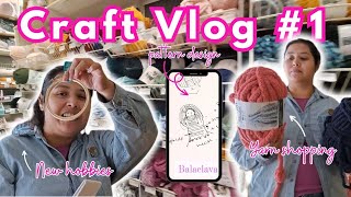 🧶Vlog #1 Designing a Crochet Balaclava Pattern + Yarn \u0026 Craft Shopping at Michaels