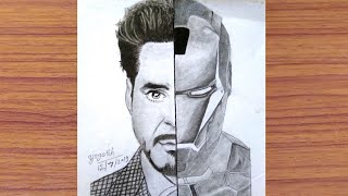 Iron Man drawing Robert Downey Jr. sketch realistic sketch | pencil drawing | @lets_draw