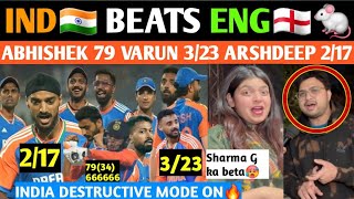 INDIA DESTROYS ENG WITH MASSIVE WIN || ABHISHEK 79 VARUN 3/23 ARSHDEEP 2/17 || UNBELIEVABLE INDIA🥵