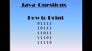 Java Interview Questions :Print Pattern -1