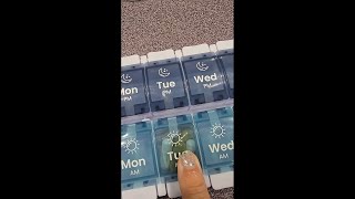 Stay organized with this large easy open pill organizer!