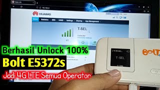 Cara Unlock Modem Wifi Bolt E5372S Slim dan Max | Menjadi 4G LTE All Operator