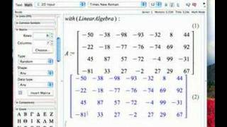 Maple and Linear Algebra screencast 2