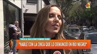 Paula Galloni habló con Intrusos tras la denuncia contra Axel por abuso