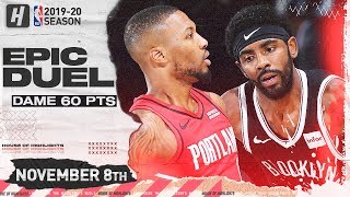 Damian Lillard vs Kyrie Irving EPIC Duel Highlights (2019.11.08) - 60 Points for Dame, 33 for Kyrie!