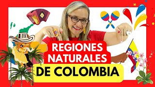 REGIONES NATURALES DE COLOMBIA / Orinoquía, Andina, Pacífica, Insular, Caribe y Amazonía / SOCIALES