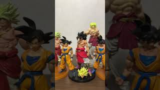 並べてみた、可動改造したやつ。ガシャポンサイズHGドラゴンボールフィギュア改造