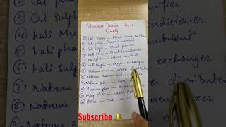 Schuessler’s Twelve Tissue Remedy |Main key for each remedy |Homoeopathy |HMM