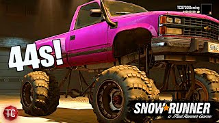 SnowRunner: The ULTIMATE Chevy K1500!! HUGE LIFT \u0026 44 INCH MUD TIRES!