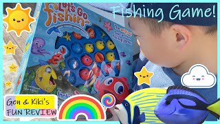 Gen & Kiki Pretend Play with fishing game! | Let's Go Fishin' | Gen & Kiki's Fun Review
