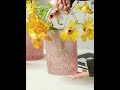 pink wave point portable glass vase