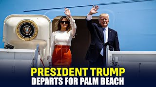 President Donald Trump heads to Mar-a-Lago I White House I Joint base Andrews I USA I America