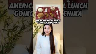 American School Lunch Going Viral in China 🍔 #china #highschool #american #americanfood #funny