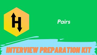 HackerRank Pairs problem solution in Python programming language | Interview Preparation Kit