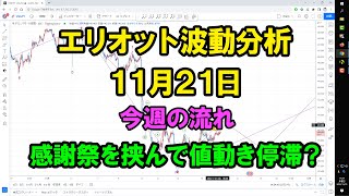 今週の値動きは停滞する可能性が高い？｜エリオット波動分析 2022年11月21日　Elliott Wave