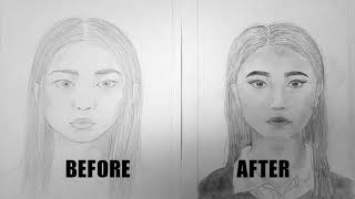 Drawing on Right Side Brain Before & After Portraits