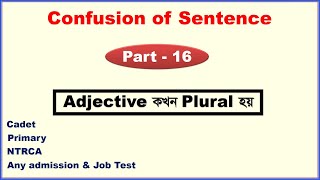 Confusion of Sentence Part-16  Adjective কখন Plural হয়