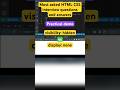 visibility: hidden vs display: none property in HTML and CSS #shorts #coding #html #css #htmlcss