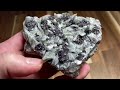 fluorite and pyrite on calcite from sweden