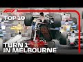 Top 10 Turn 1 Tangles in Melbourne | Australian Grand Prix