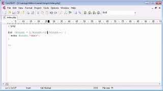 Beginner PHP Tutorial 27 for Loop 1