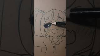 Mimukauwa Nice Try Drawing Eyes #shorts #hatsunemiku #miku #vocaloid #animedrawing #anime #animegirl