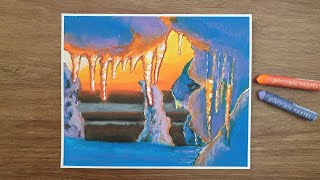 Icicle drawing/oil pastel