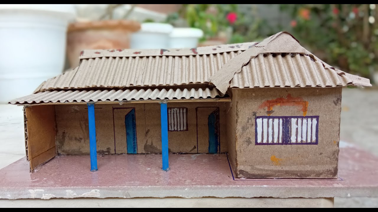 Simple Cardboard Model Of A Manipuri Traditional House (Not Yumjao ...