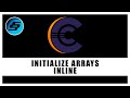 Initialize Arrays Inline - C Programming