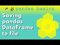 Saving pandas DataFrame to file