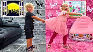 Pink vs Black Challenge + more Kids Songs by Katya and Dima
