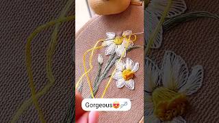 Amazing flower hand embroidery #shorts #trending #viral #new #foryou #video #ytshorts #trend