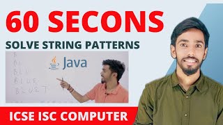 String Patterns in Java | ICSE computer | looping in Java ICSE Patterns in java