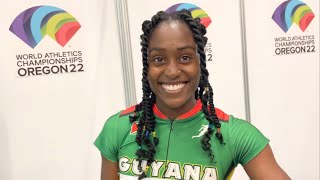 Jasmine Abrams on representing Guyana at the World Championships after the 100m in Oregon 2022