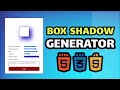 Javascript project | box shadow generator | html | css | javascript