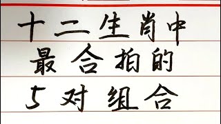 十二生肖中最合拍的5對生肖組合【硬筆哥/書法/手寫/中國書法/硬筆書法/鋼筆寫字】