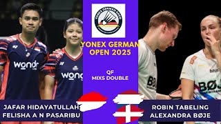 JAFAR HIDAYATULLAH/FELISHA A N PASARIBU (INA) VS ROBIN TABELING/ALEXANDRA B (DEN) | GERMAN OPEN 2025